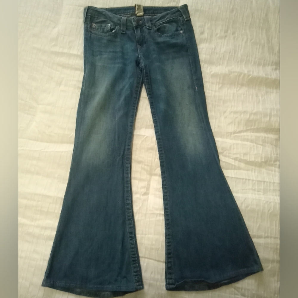 True Religion Low Rise Flare Jean